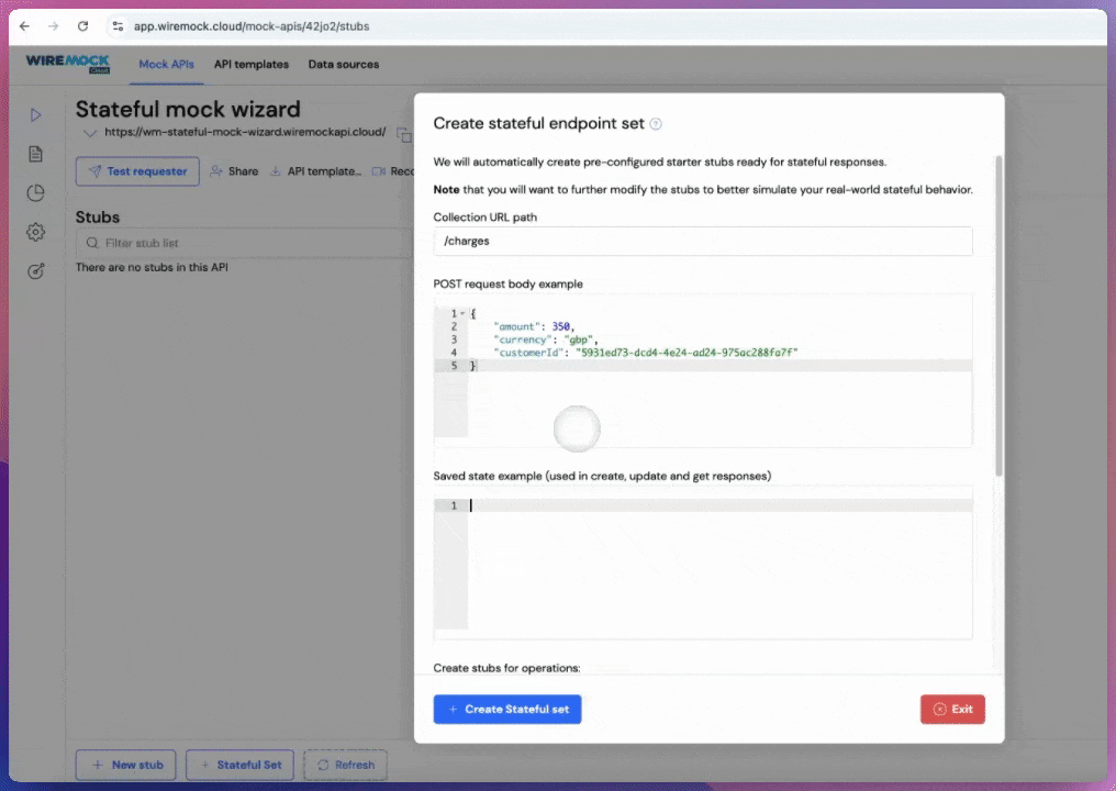 WireMock Cloud stateful mocking
