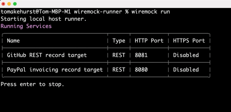 WireMock Runner